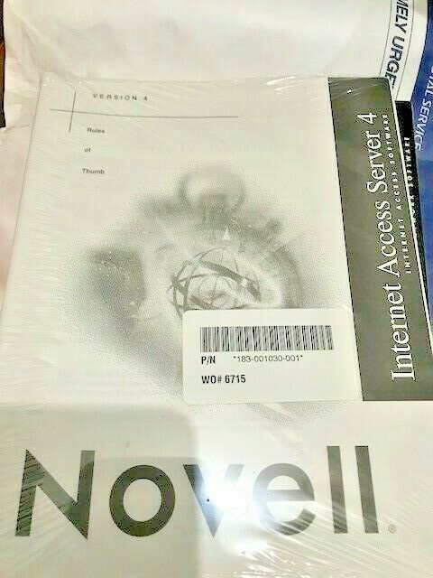 ULTRA RARE OPENED FOR PHOTOS NOVELL NETWARE 4.11 WITH ALL BOOKS AND CD RM4