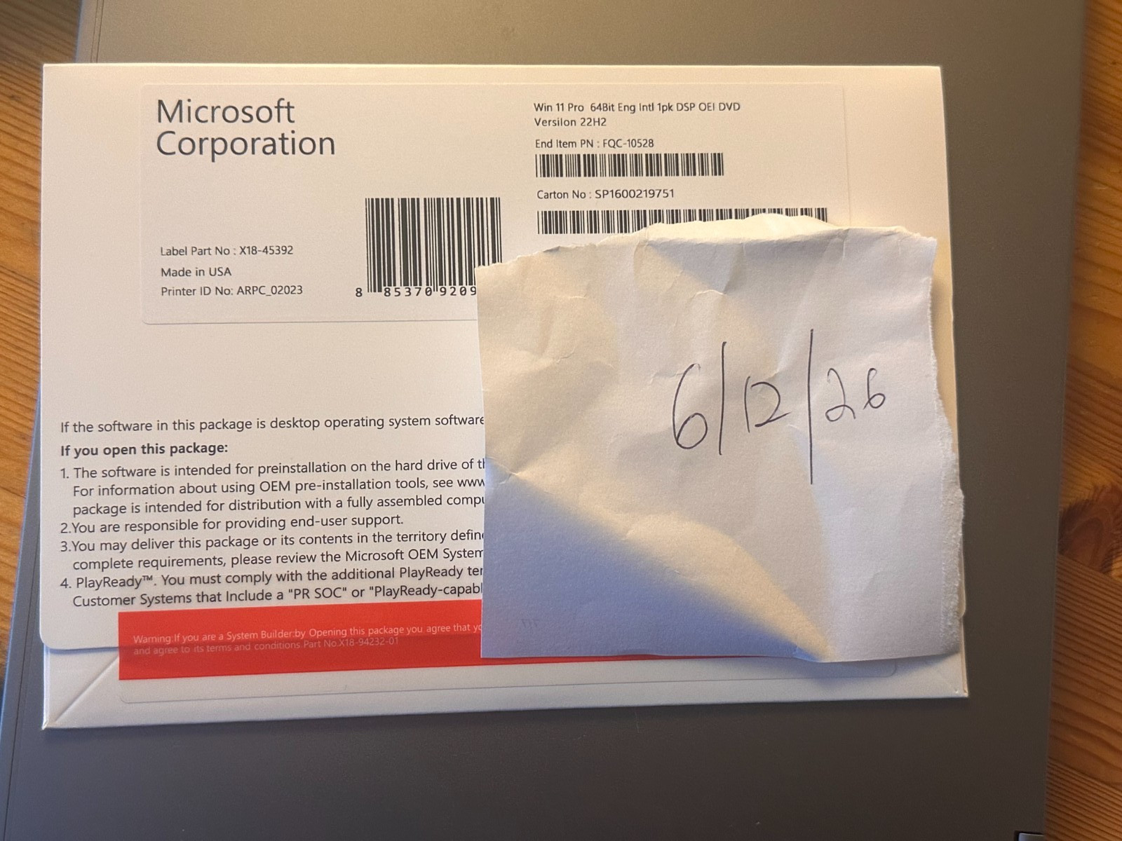 Microsoft Windows Sealed 11 Pro Physical Edition – Setup Media & Key