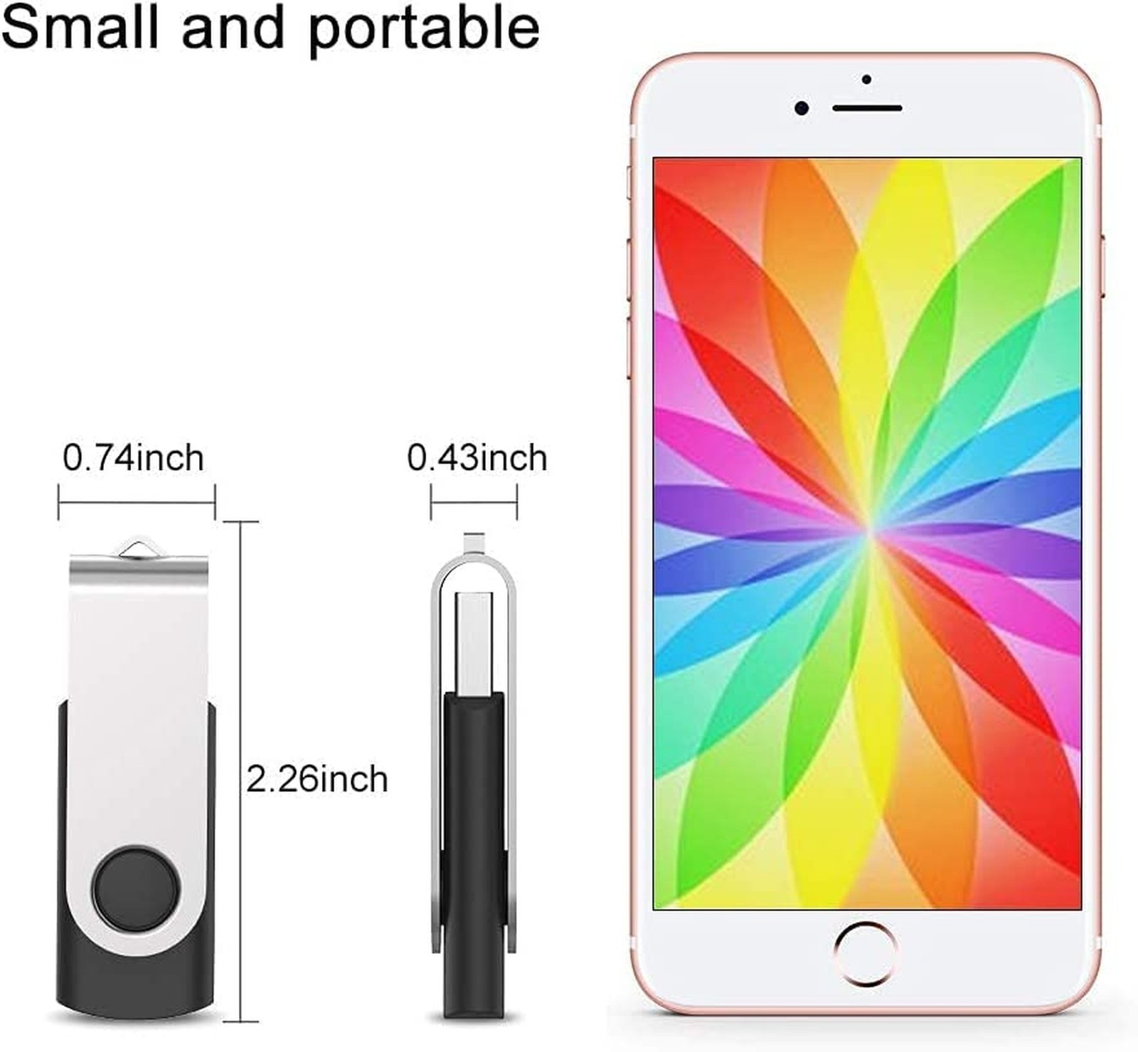 JUANWE 128GB Flash Drive 2 PCS, 2.0 Thumb Drive USB Drives Pendrive for File …