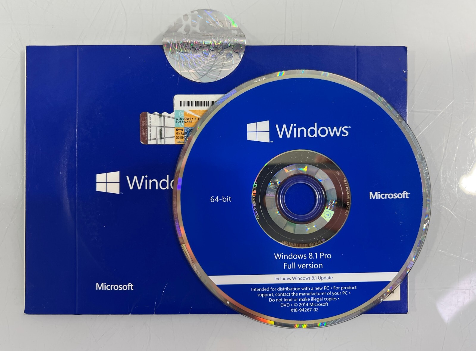 Windows 8.1 OEM 64-Bit – DVD & License Key #WN7-00615