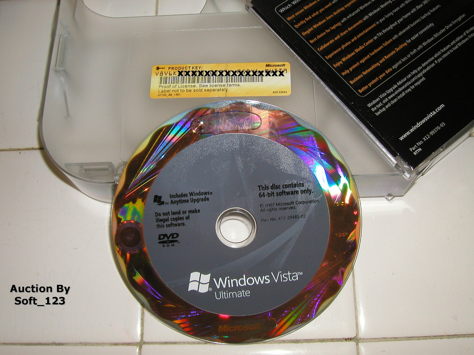 Microsoft Windows Vista Ultimate Full 32 Bit & 64 Bit DVDs =RETAIL BOX=