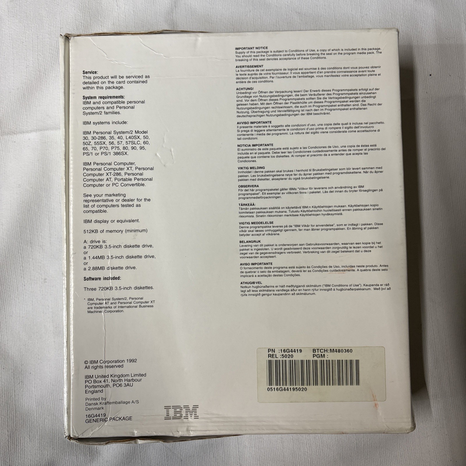 MS DOS 5.0 IBM 3,5″ HD IBM and Compatibles (1992)