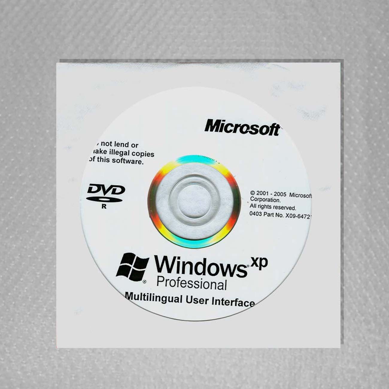 NEW Windows XP Professional SP3 RFB Full Version CD Disc & Product Key on COA