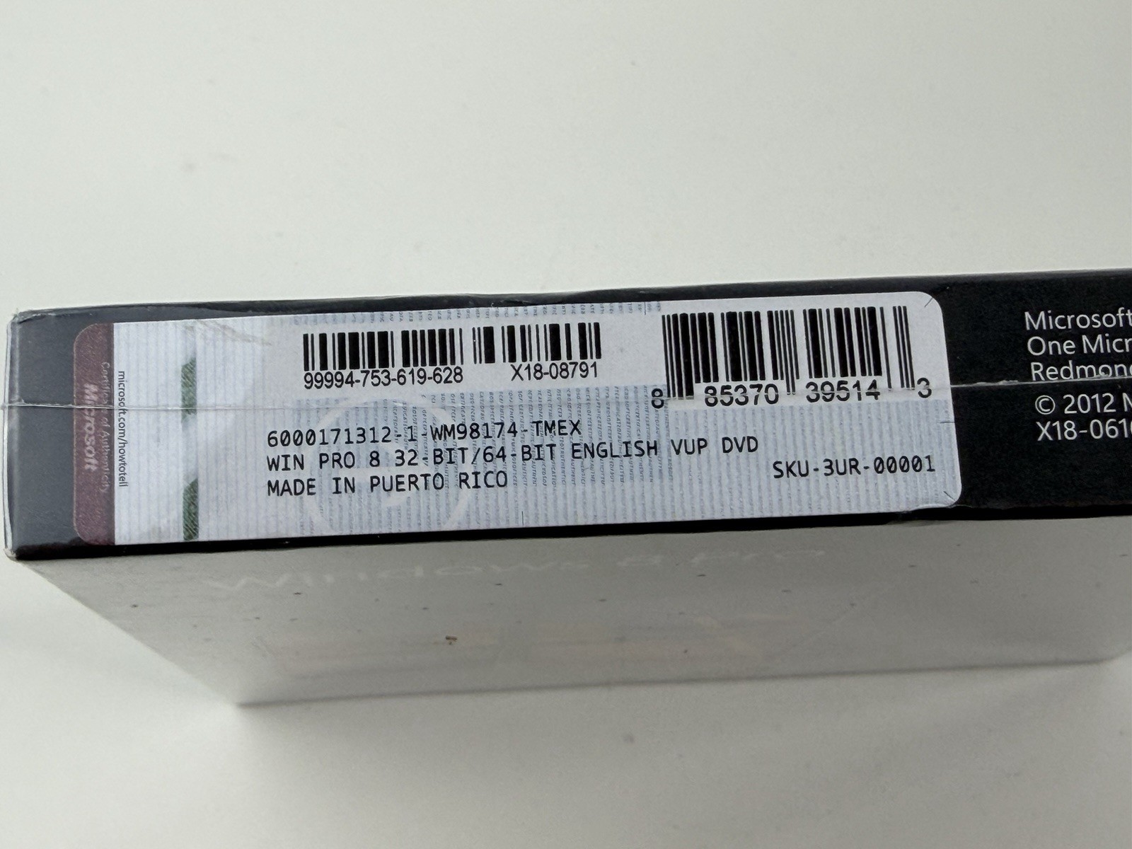 Microsoft Windows 8 Pro Full 32Bit & 64Bit English Genuine