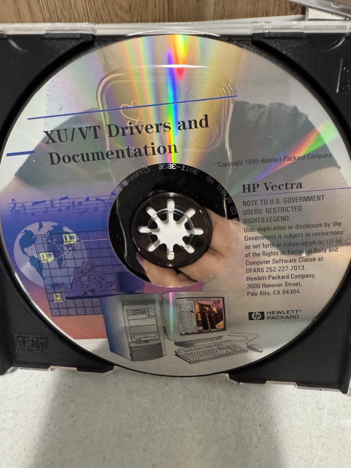 HP XU/VT Drivers and Documentation CD HP Vectra 1995 Vintage Hewlett Packard
