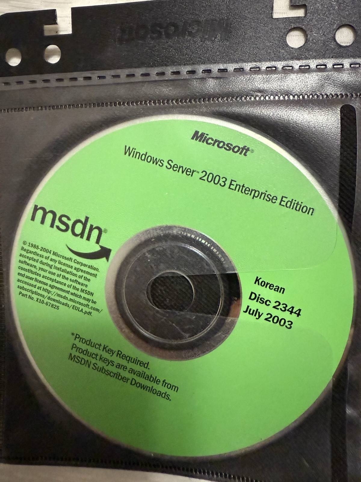 Windows Server 2003 Enterprise Edition Korean No Product Key
