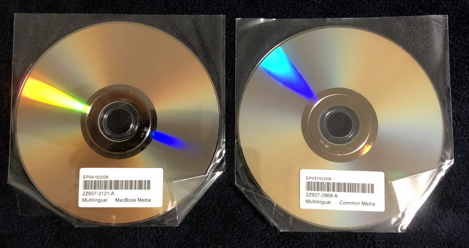 Mac OS X & Application Install DVDs – OS Version 10.5.2 – Disc Version 1.1 OEM