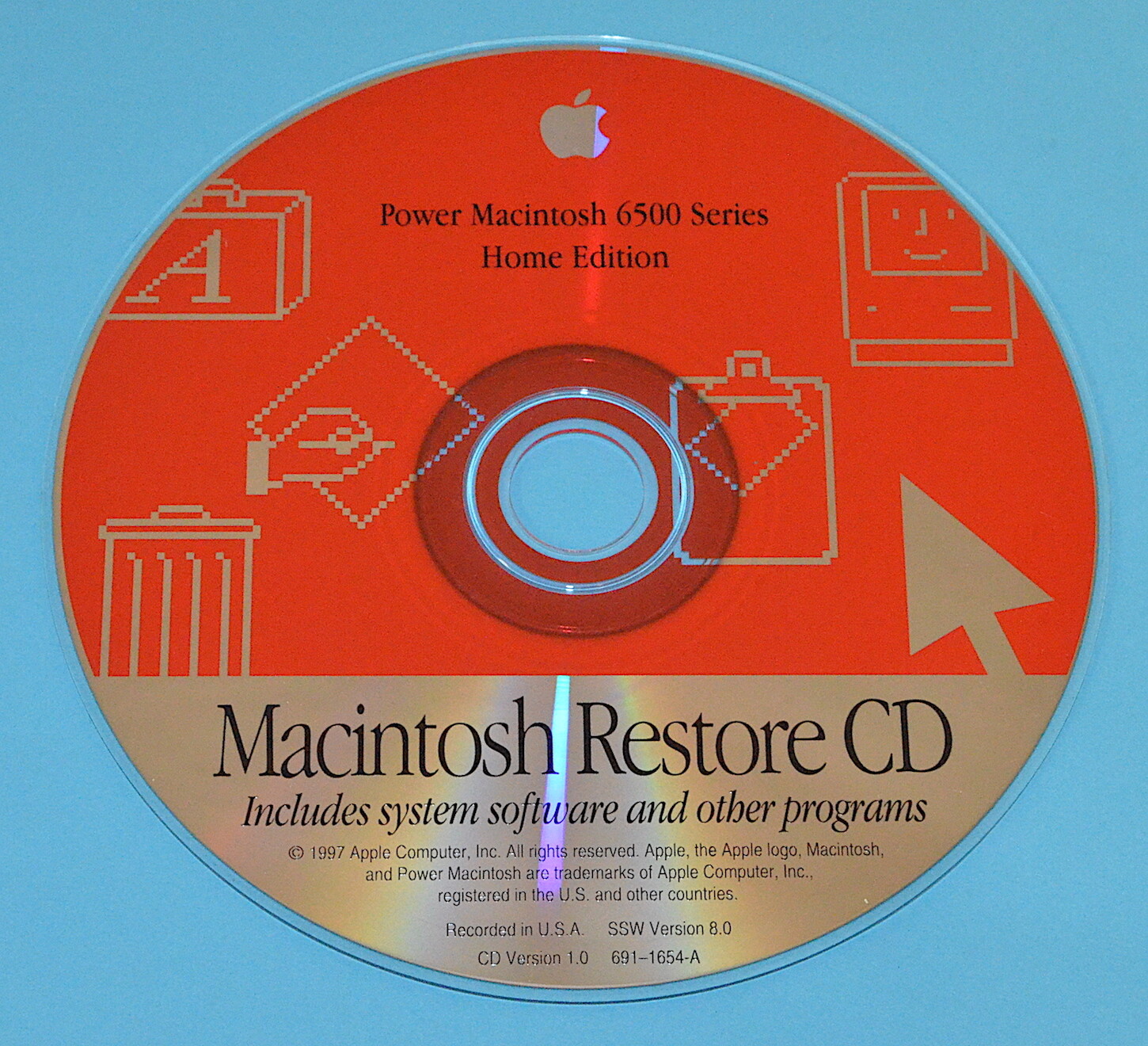 Apple PowerMac 6500 Series Home Edition Restore CD *Used* 691-1654A, MacOS 8