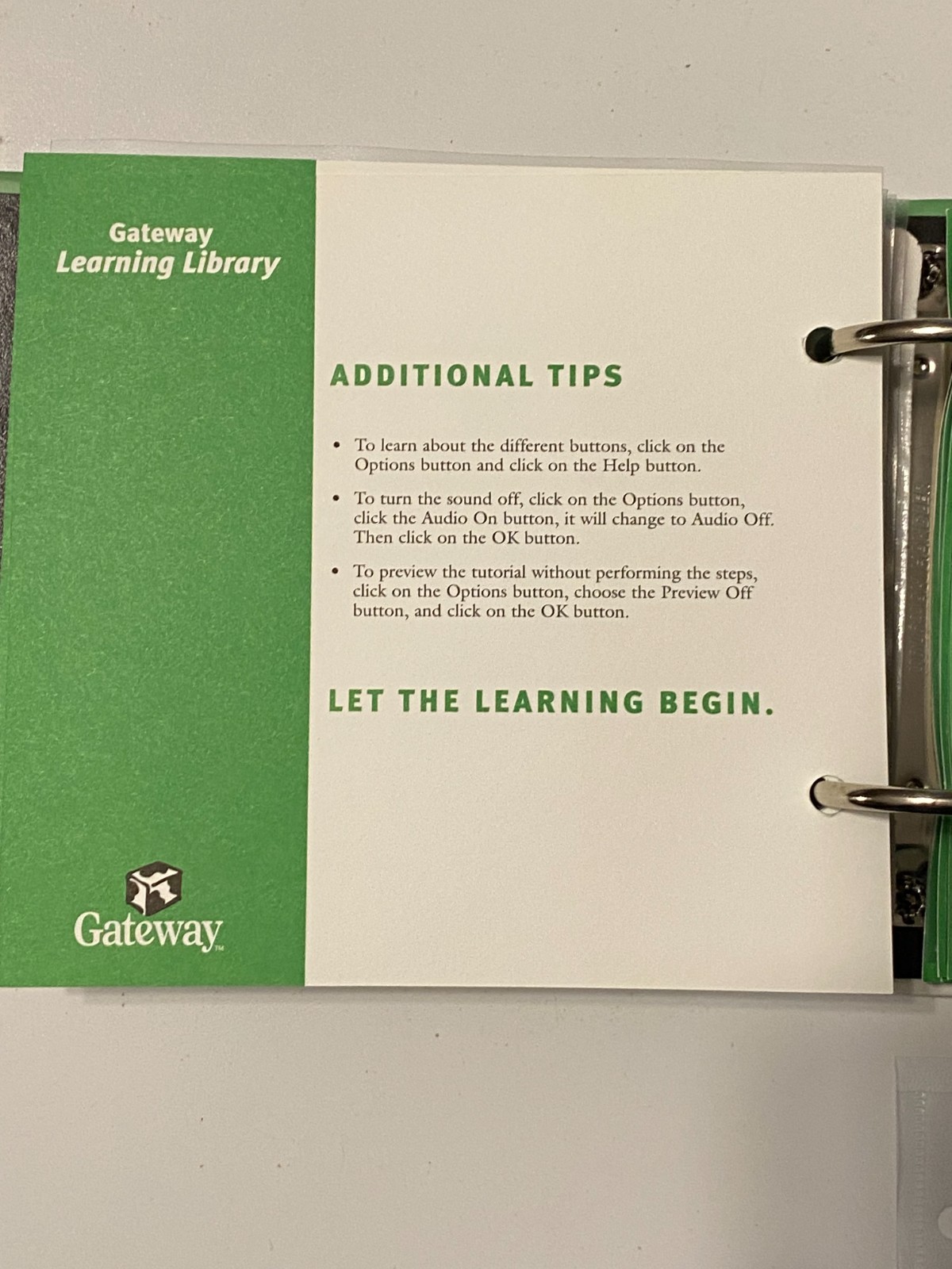 GATEWAY Computer’s Learning Library