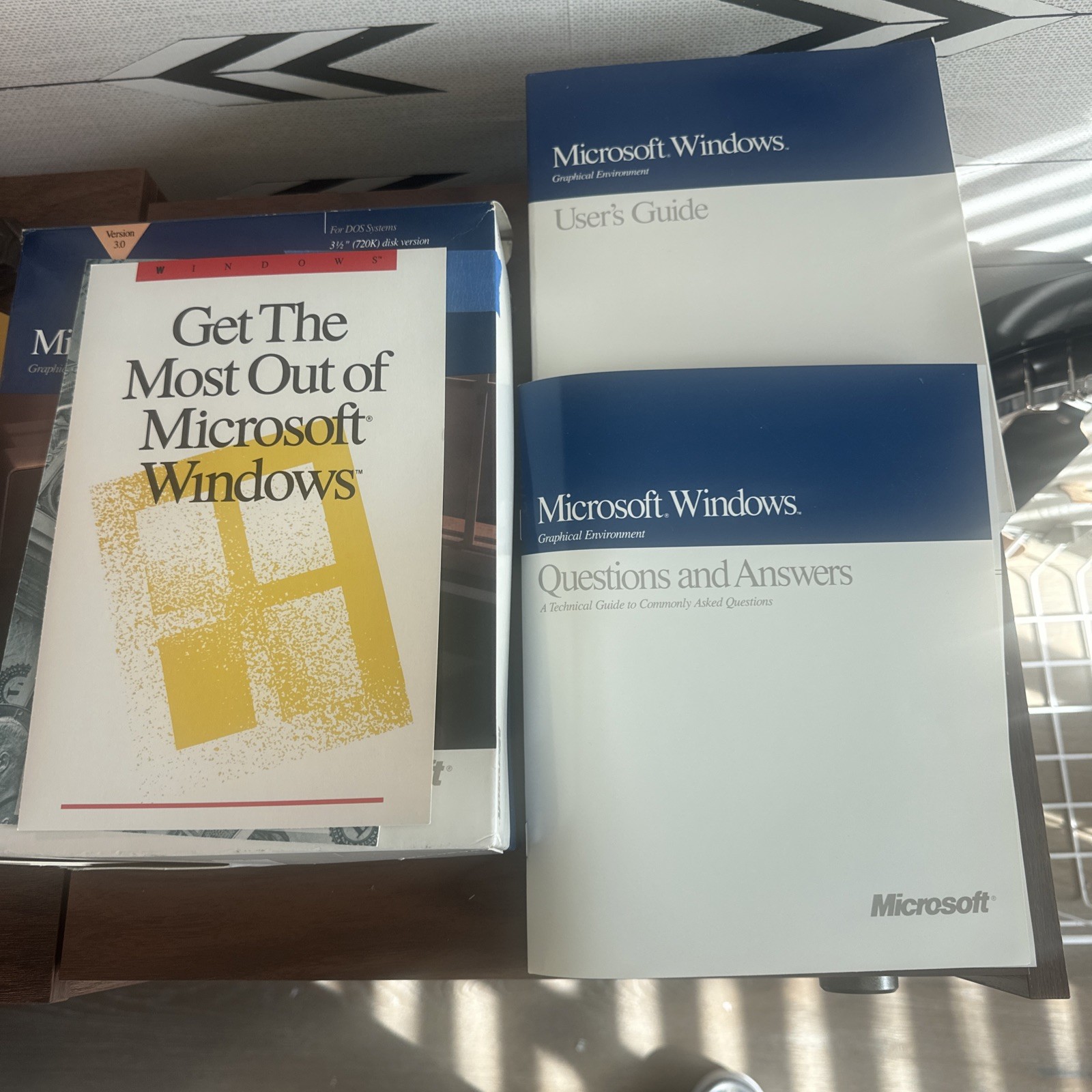 Vintage Microsoft Windows 3.0 Big Box DOS Version 3.0 720K No Disks Manuals
