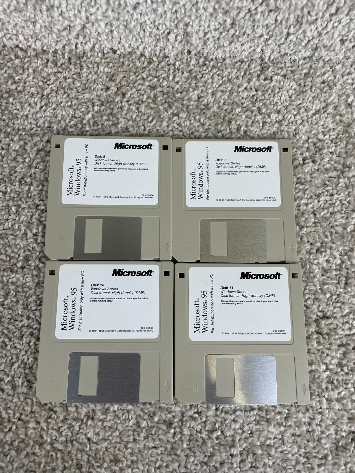 Lot of 12 Vintage Microsoft Windows 3.1 3.5 Inch Floppy Disks