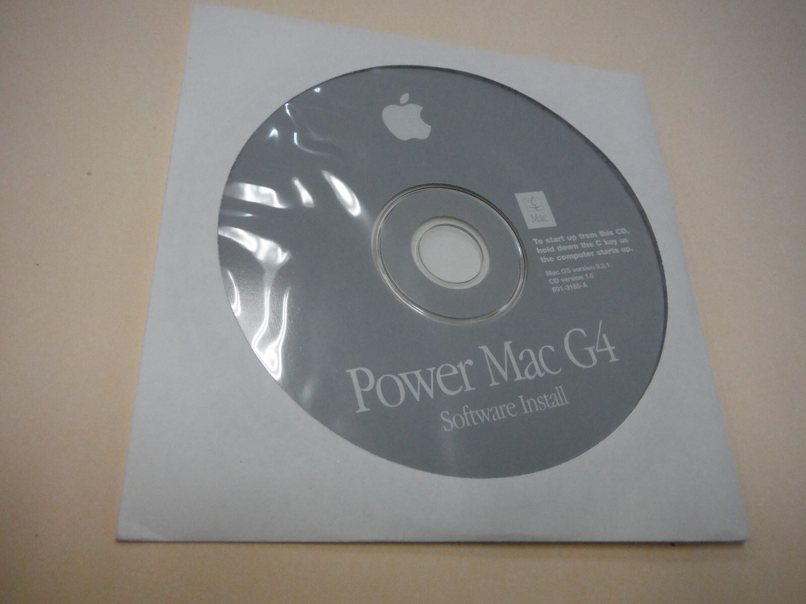 Apple Power Mac G4 Software Restore CD Disk Version 9.2.1 CD Version 1.0