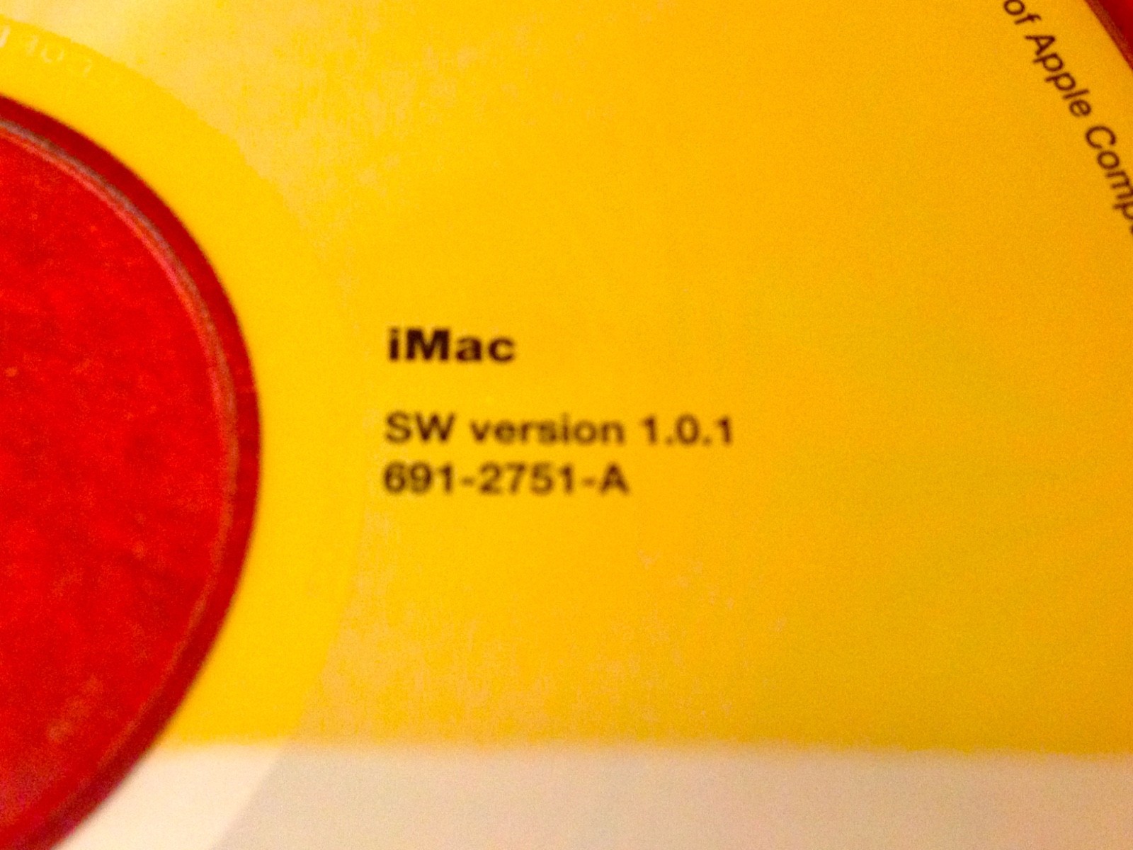 iMac AHT Disc v1.0.1 691-2751-A/ Macintosh Computer Software