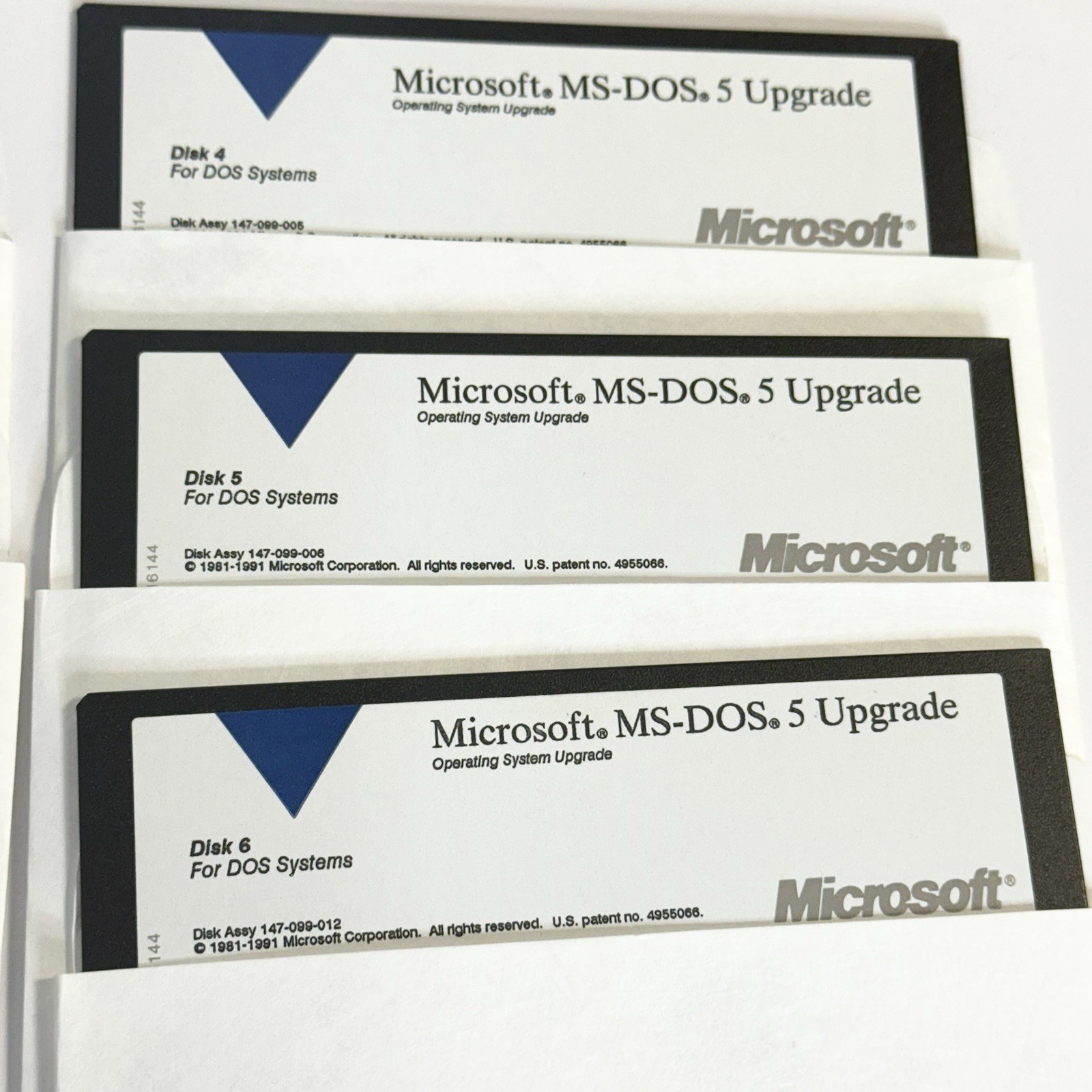 Microsoft MS-DOS 5 Operating System Upgrade 5.25″ Disks & Manuals Vintage 1991