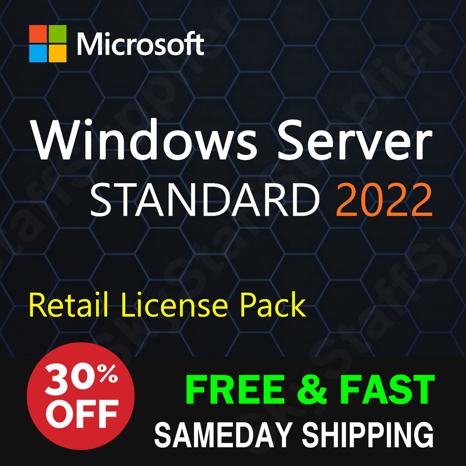 Windows Server 2022 x64 Bit STANDARD 24 CORE License Key + 10 ACCESS CALs