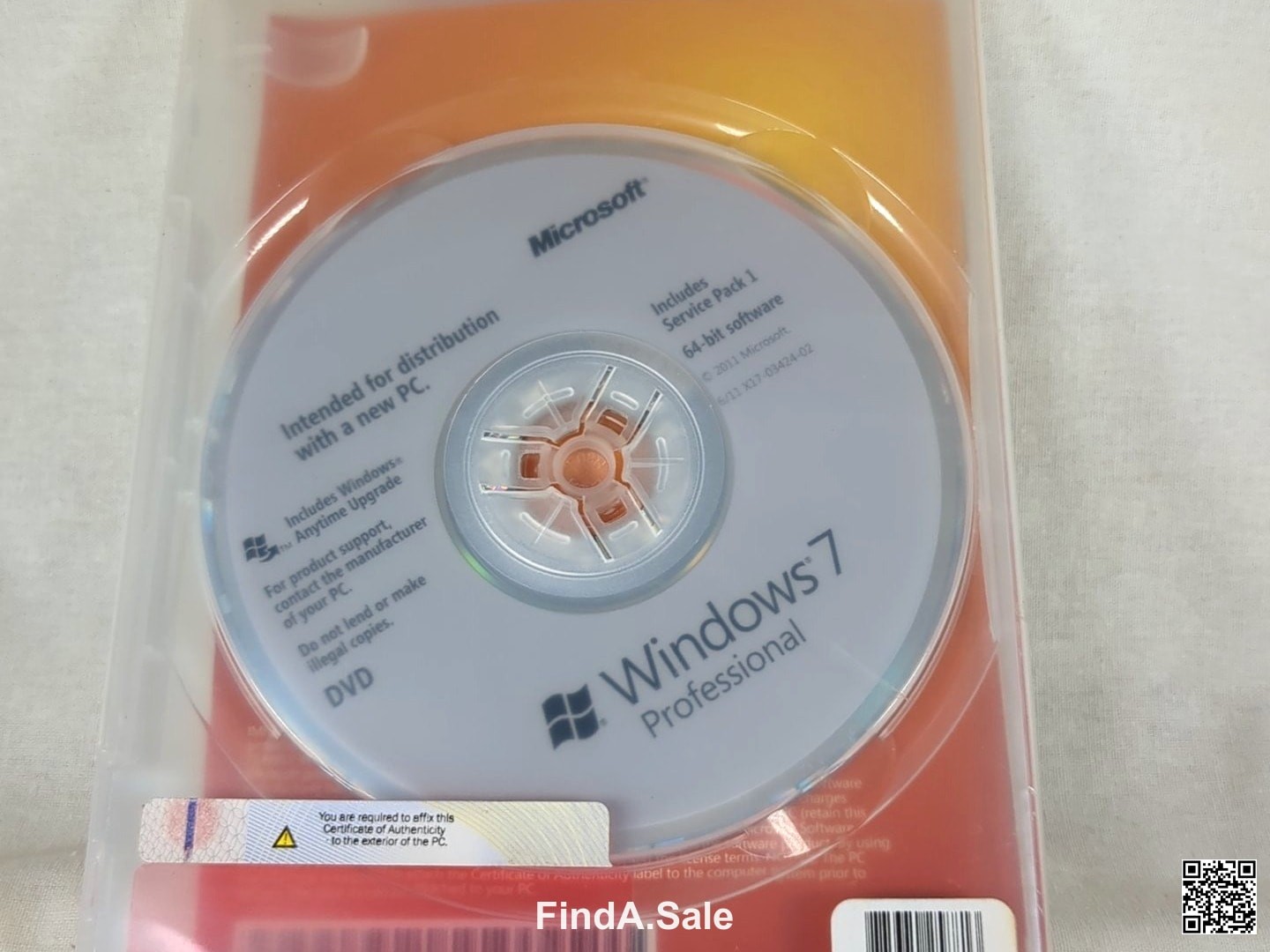 Microsoft Windows 7 Professional OEM Software, Sealed