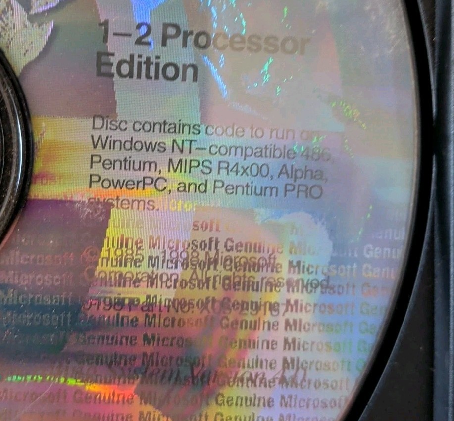 Microsoft Windows NT Workstation Operating System CD 1 – 2 Processor Edition 486