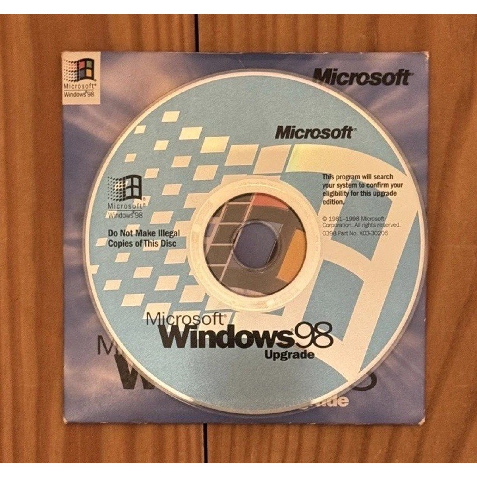 Microsoft Windows 98 Upgrade New Version 0398 Part X03-30200 – Tested