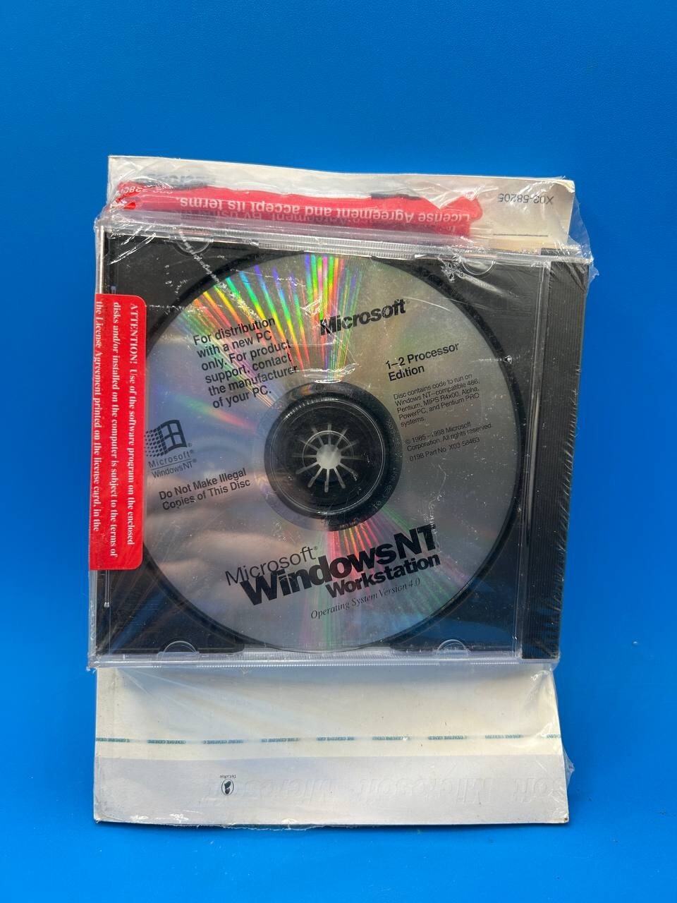 RARE Microsoft Windows NT Workstation 4.0 – Brand New SEALED CD Software LV16