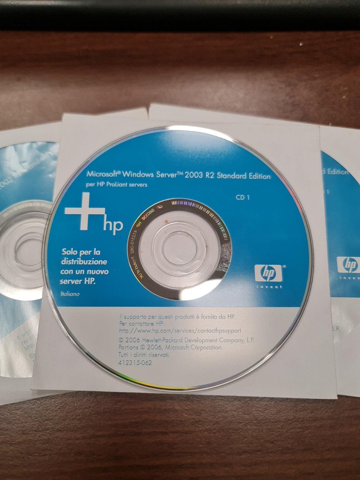 Microsoft windows server 2003 R2 standard edition cd 1 412315-062 ORIGINAL