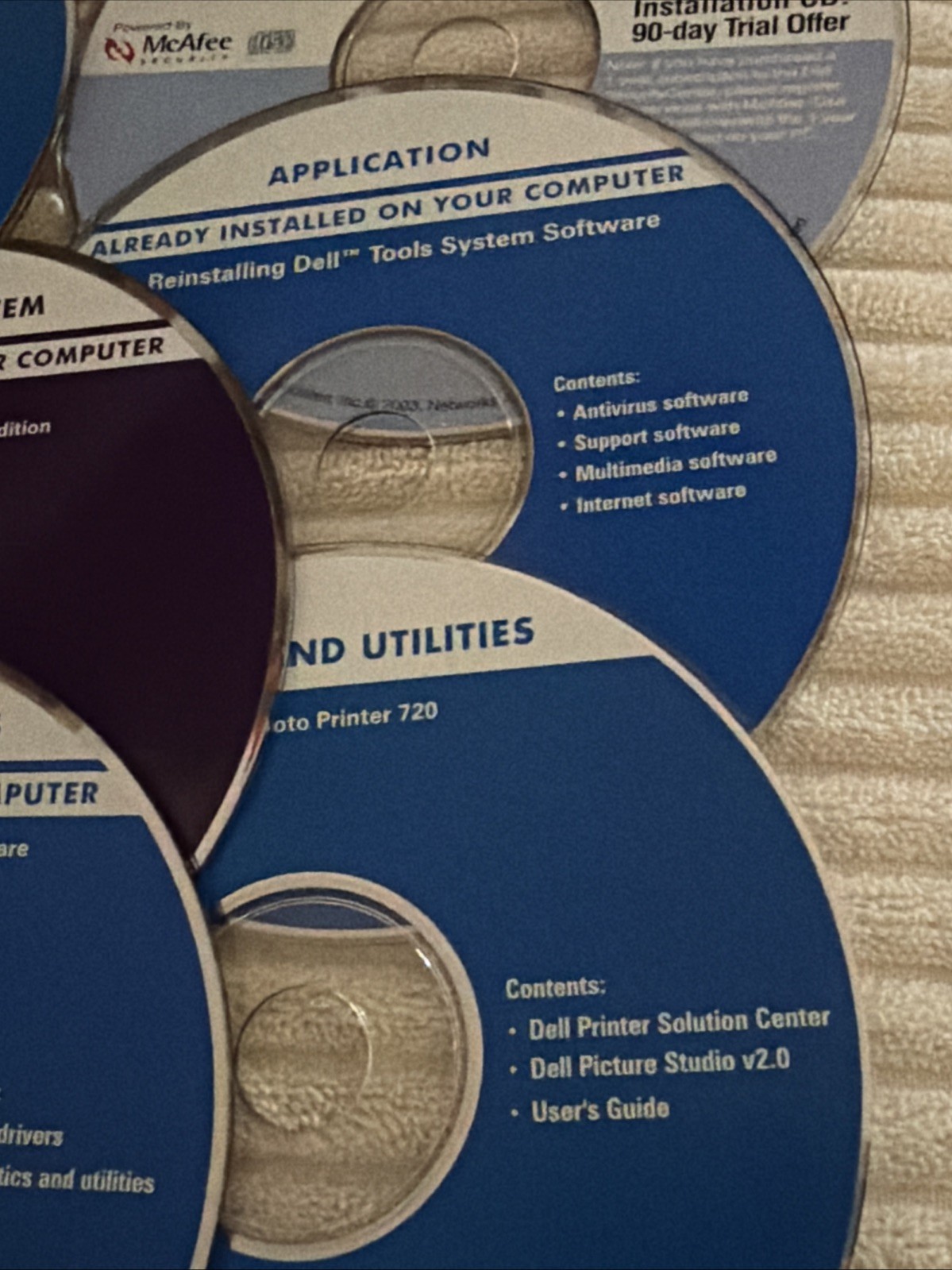 OEM Dell Microsoft Windows XP Home Edition Service Pack – Lot Of 7 CDs