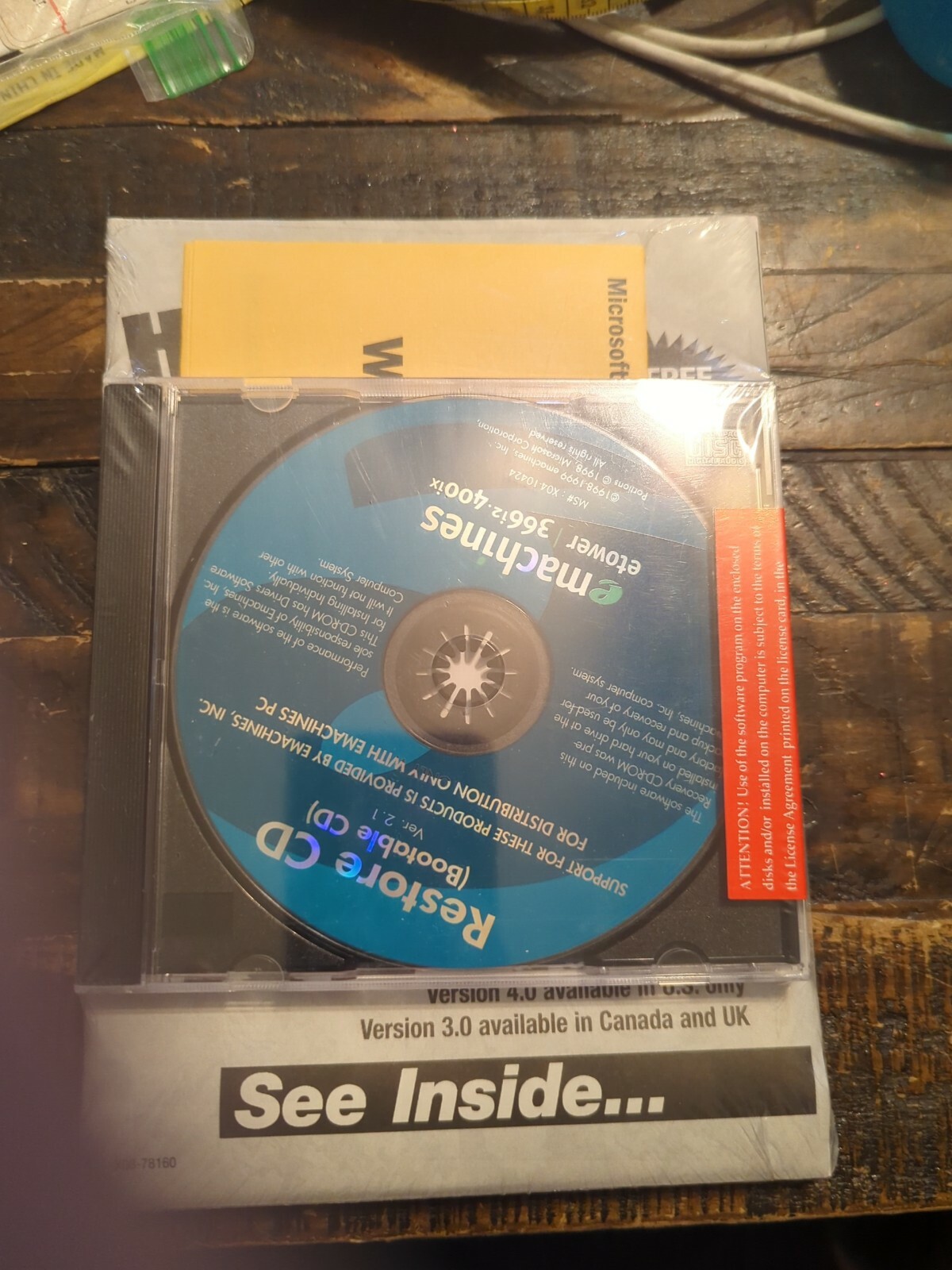 Genuine OEM Sony PC Getting Started Microsoft Windows 98 w/ COA – NEW/SEALED