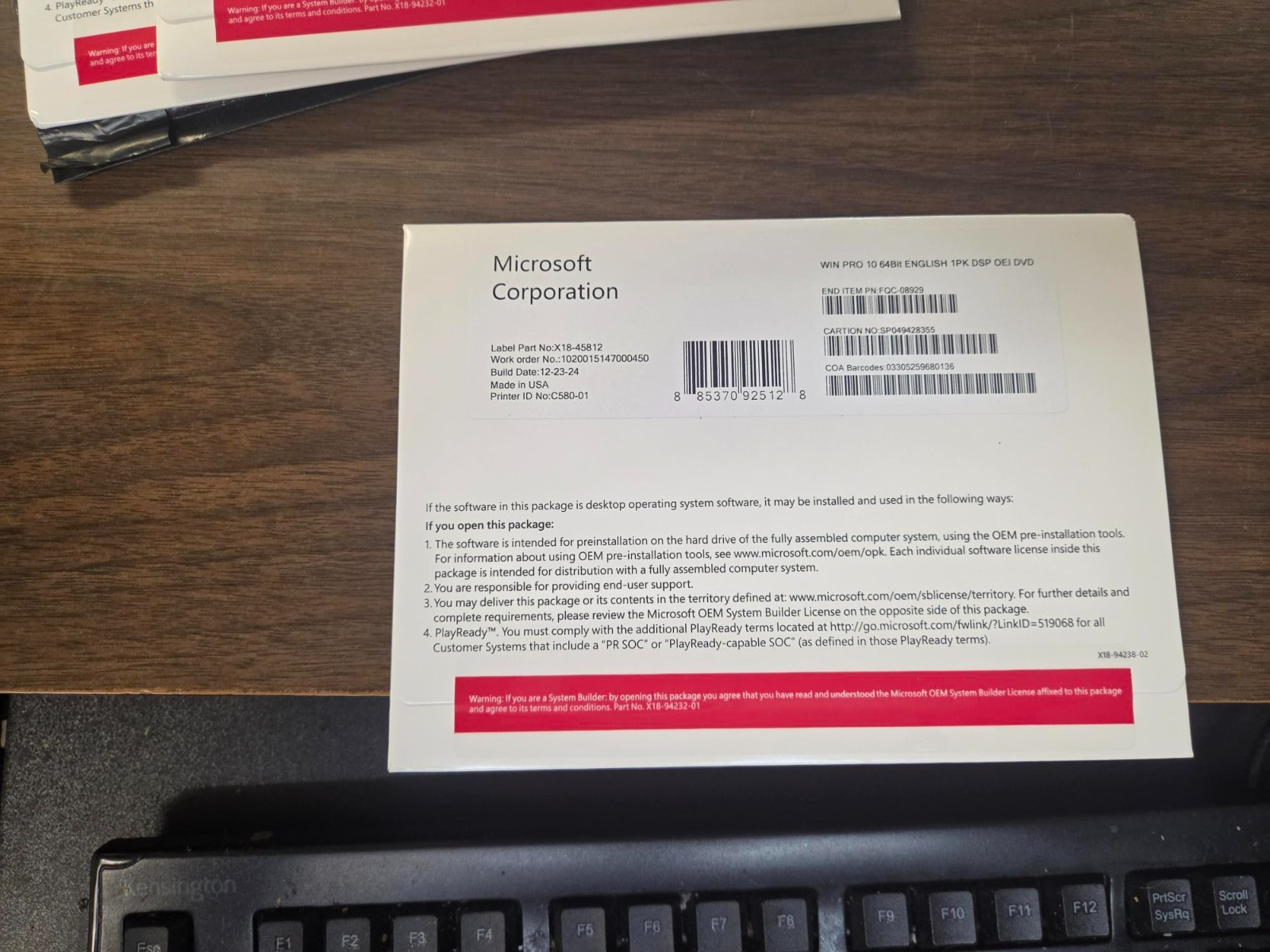 Windows 10 Pro 64 bit DVD with Product Key Local Seller | Free Shipping