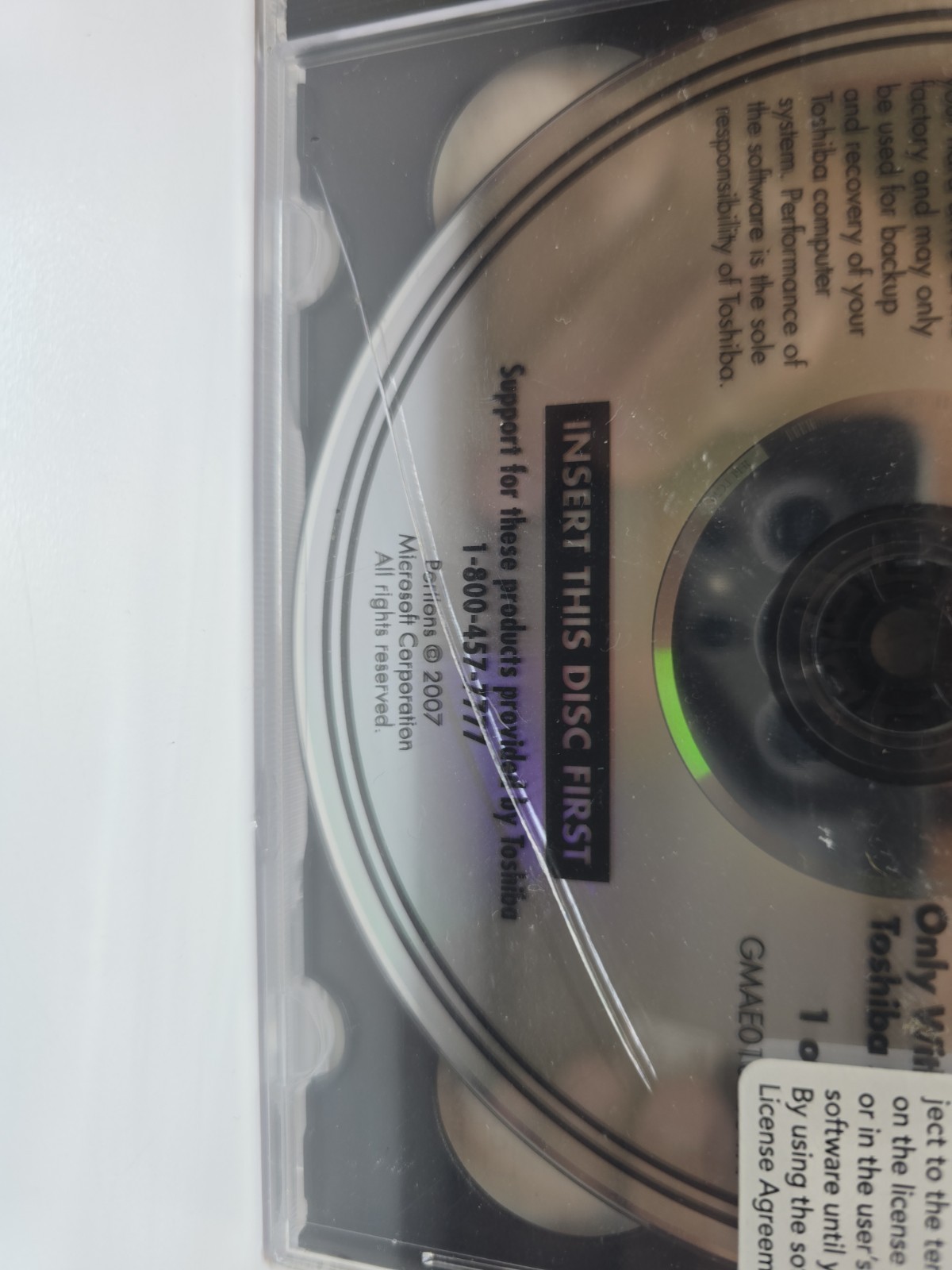 Toshiba OEM Factory Recovery Applications/Drivers DVD Satellite A130/A135 Series