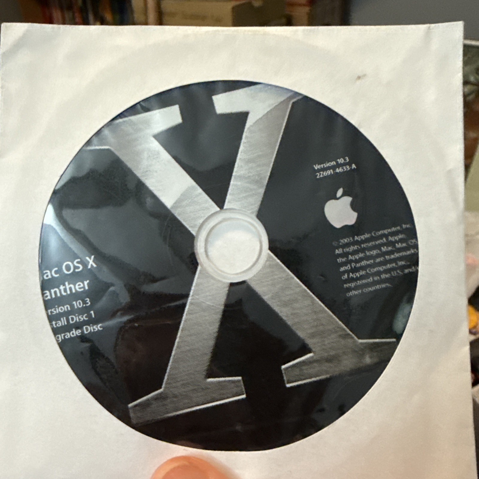 Vintage Apple OS X Panther 10.3 Install Disc 1 Upgrade Disc