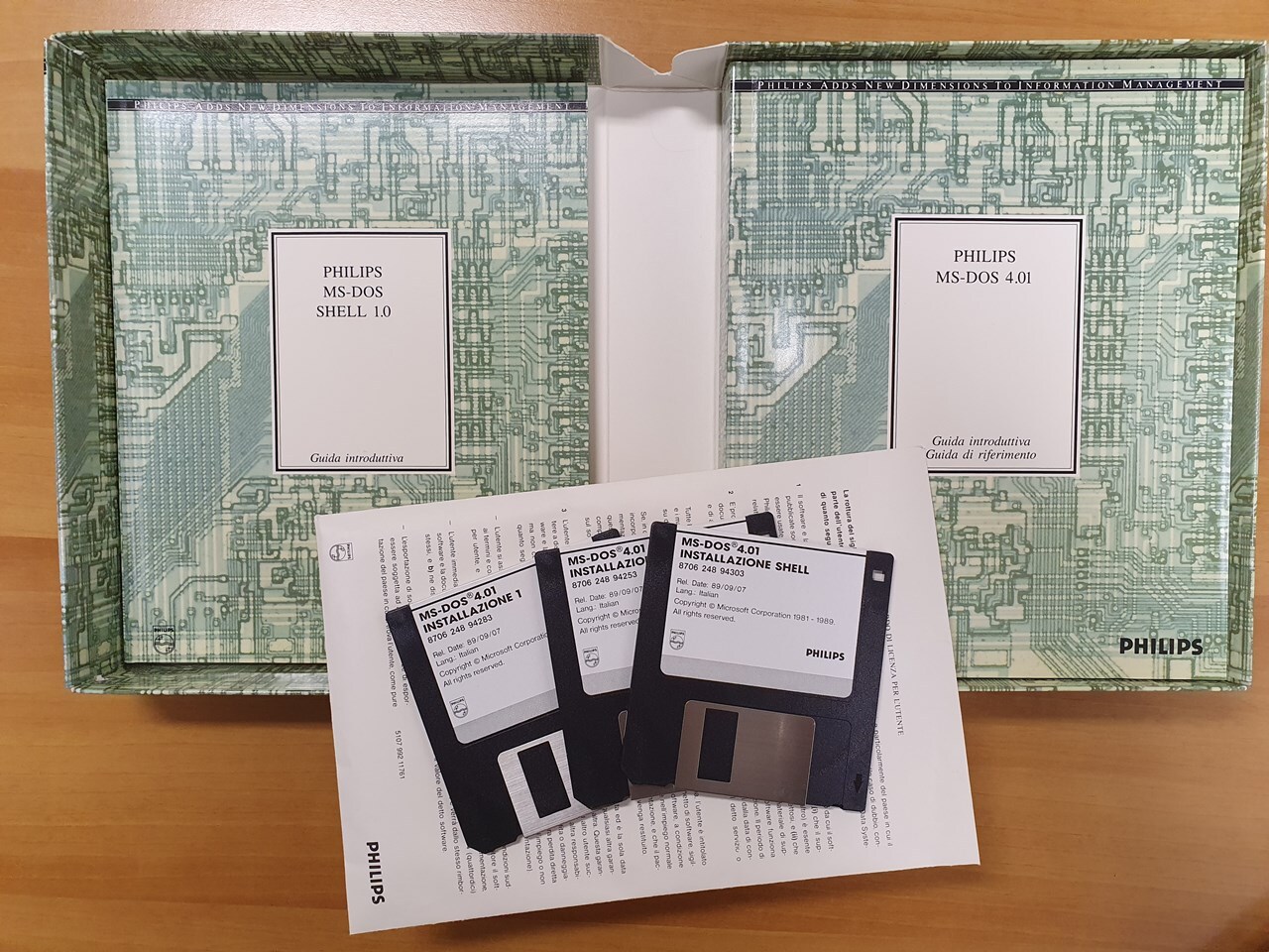 Microsoft MS DOS + SHELL in ITALIAN + ORIGINAL + unobtainable! Philips msdos os