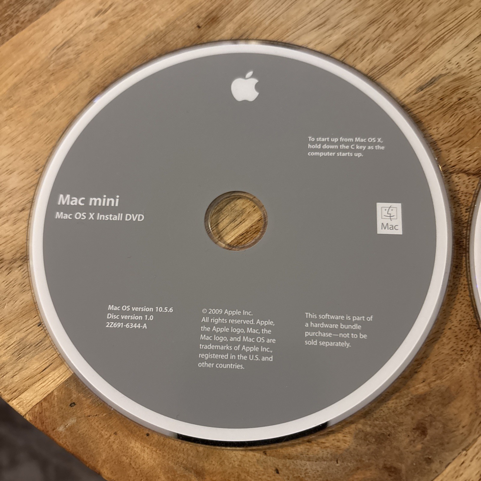 Apple Mac Mini OS X 10.5.6 Apps & Install DVDs 2009, 2Z691-6345-A, 2Z691-6344-A