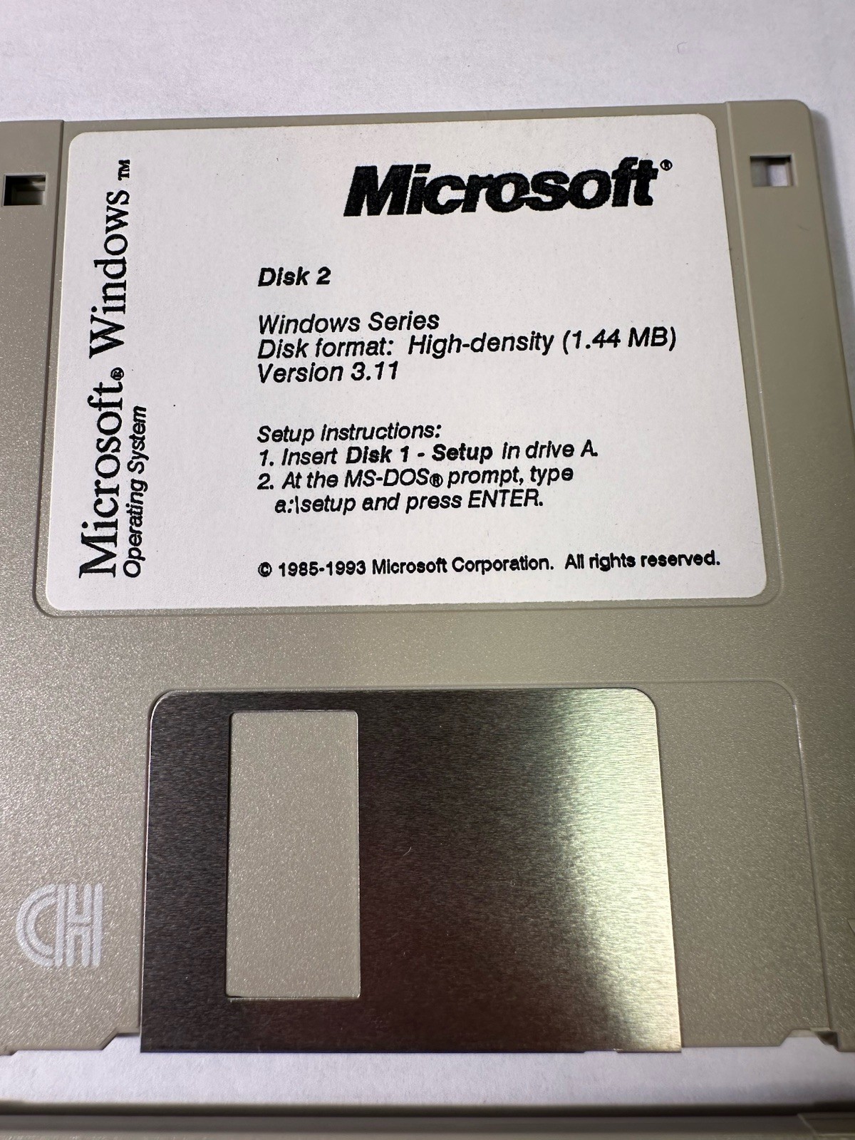 Microsoft Windows Operating System 3.5″ 1.44MB Floppy 6 Disks Install Setup 1993