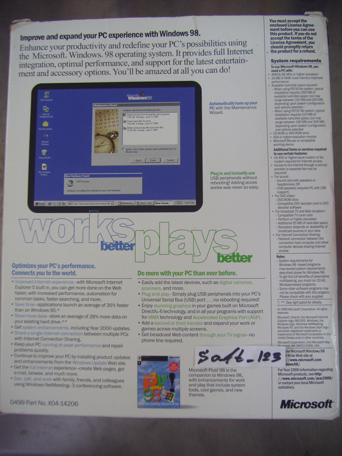 MICROSOFT WINDOWS 98 SECOND EDITION FULL OPERATING SYSTEM WIN 98 SE=NEW BOX=