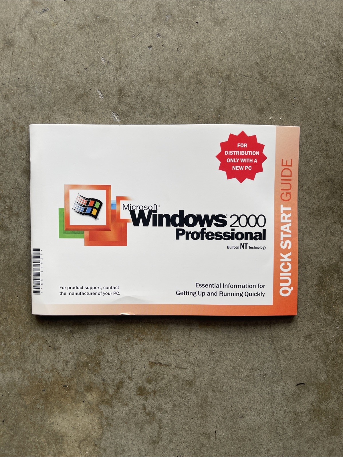 Microsoft Windows 2000 Professional Quick Start Guidebooklet