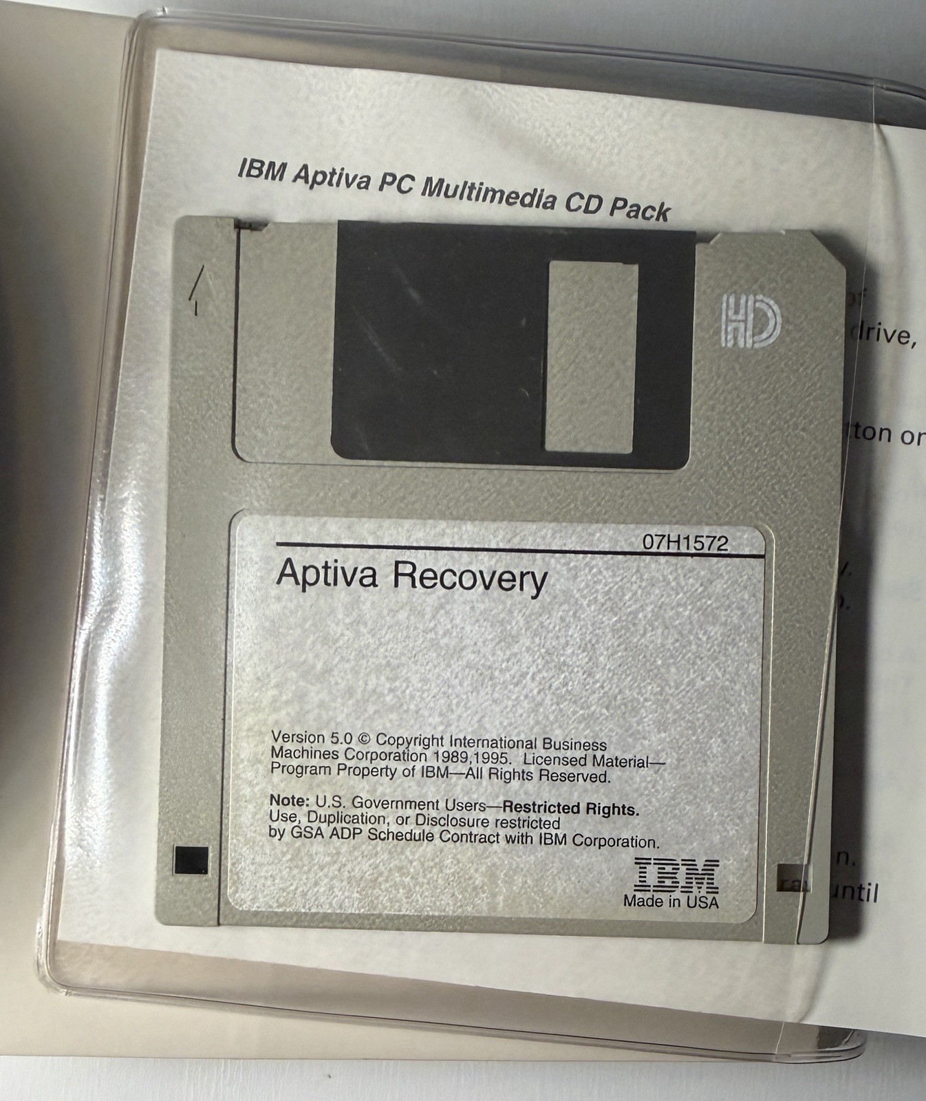 Vintage 90s – IBM Aptiva Windows 95 OEM Software Collection – with Case