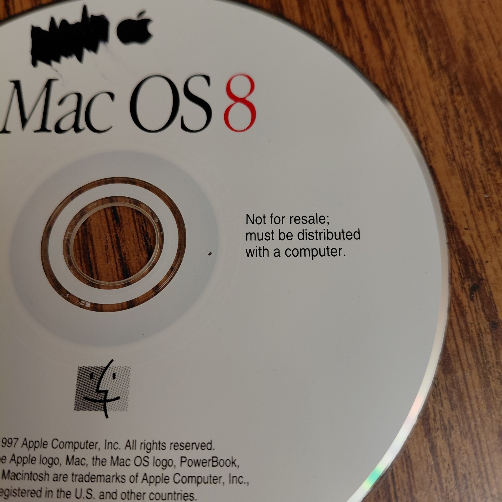 Apple Mac OS 8 Upgrade for Power Macintosh CD Version 8.0 1997 CD ROM Disc Only