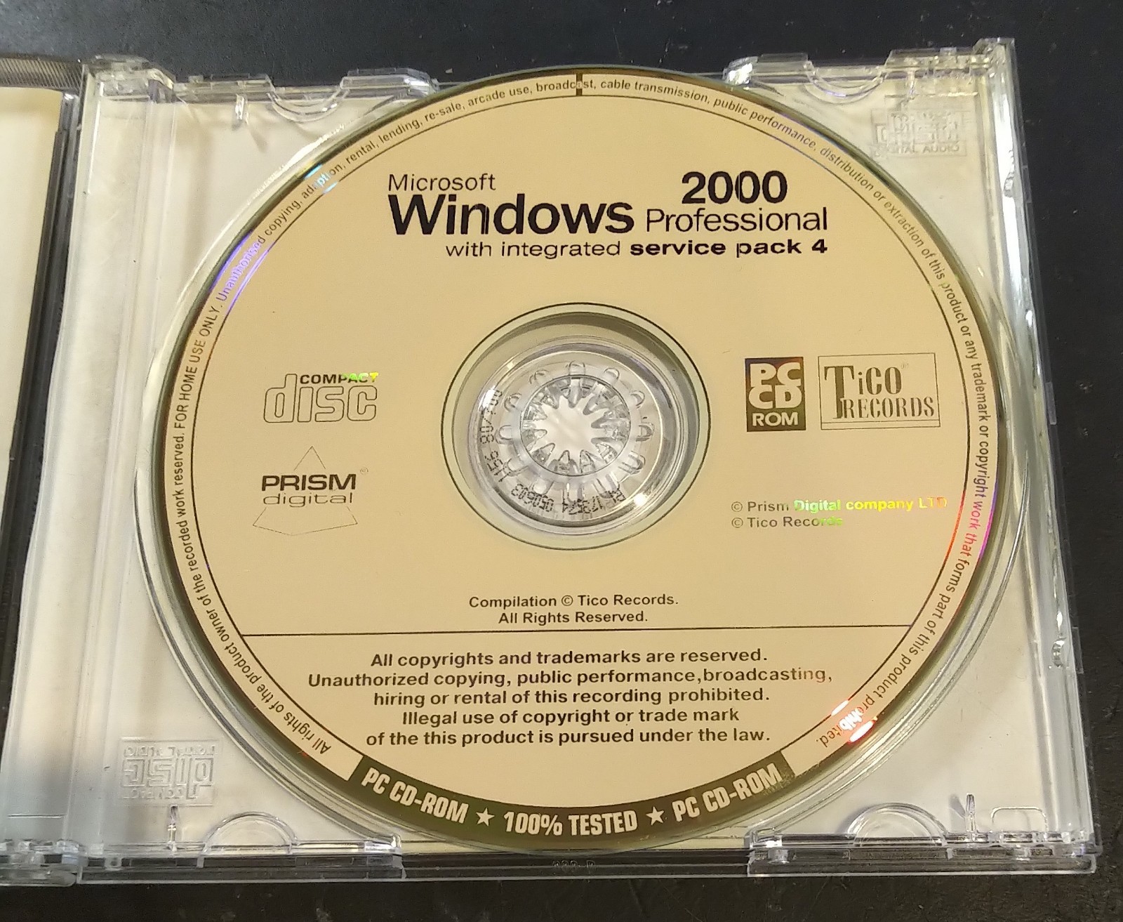 Microsoft Windows 2000 Professional Server SP 4 CD