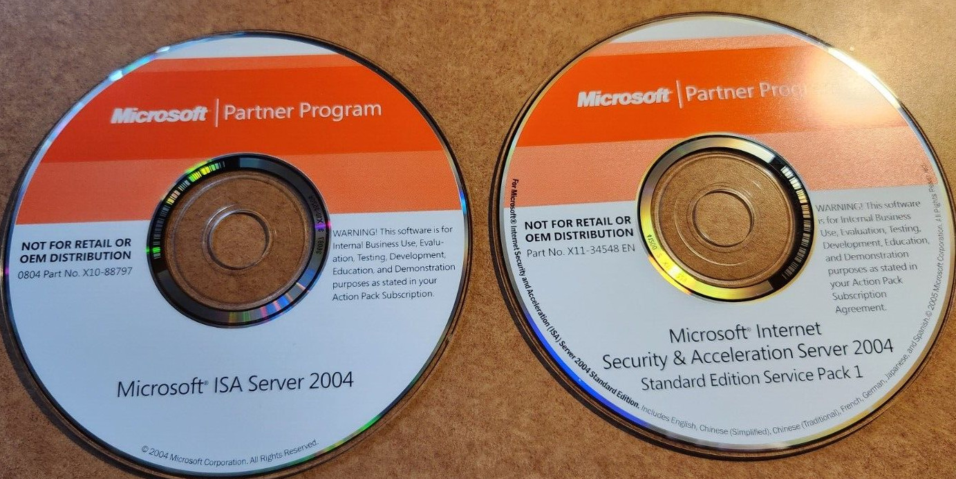 Microsoft ISA Server 2004 Internet Security & Acceleration Service Pack 1 + KEY