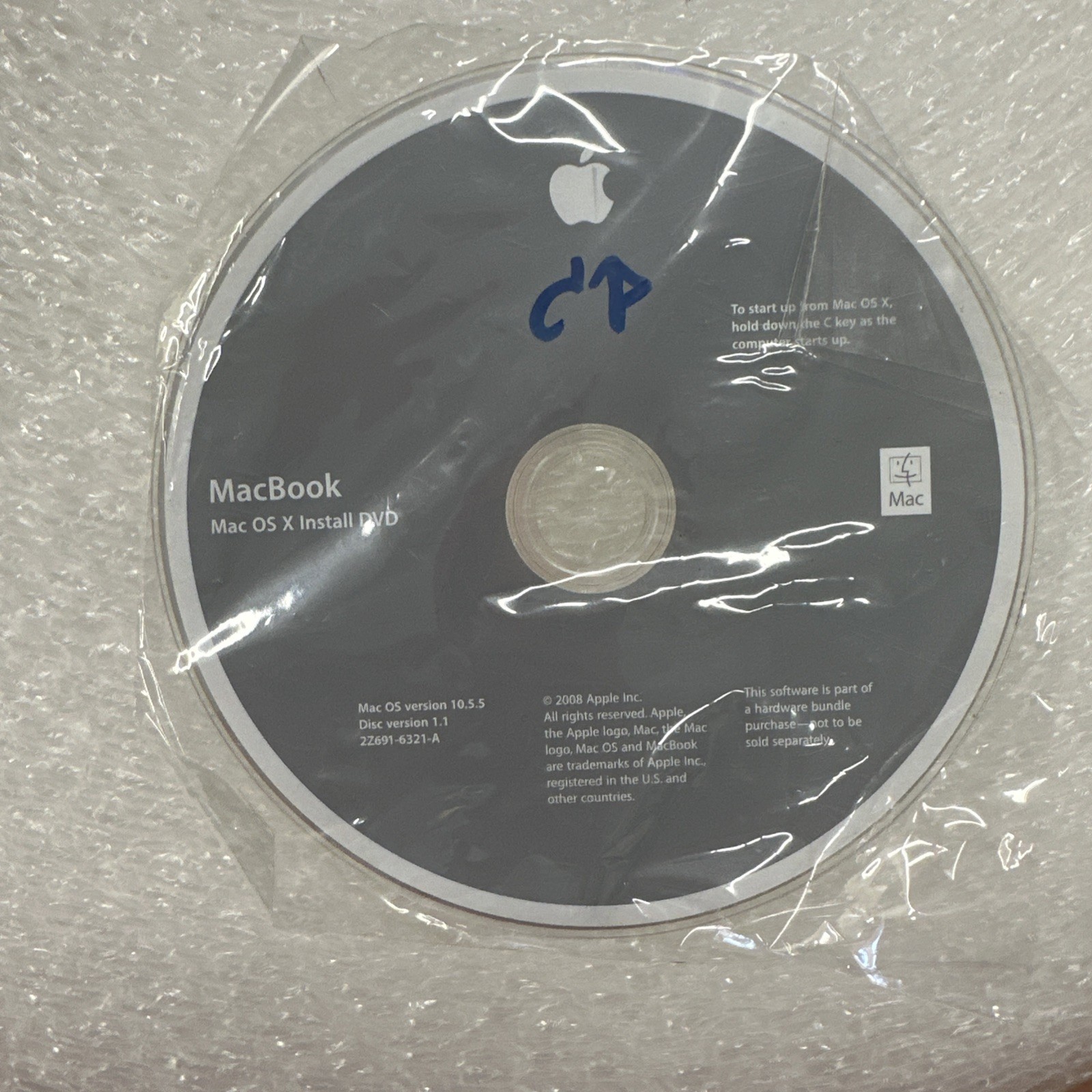 Mac Pro OS X Install Disc DVD VERSION 1.1 10.5.5