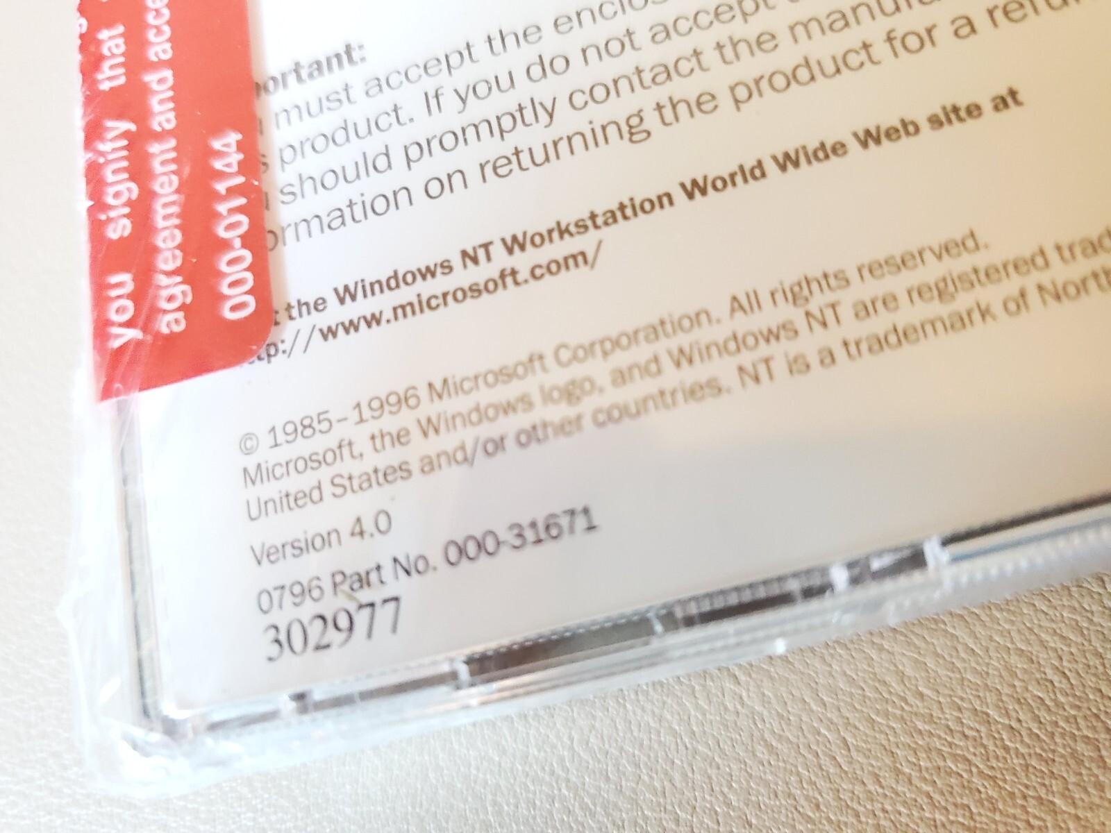 Windows NT Workstation 4.0 CD-ROM/Diskette Brand New Sealed Version 4.0