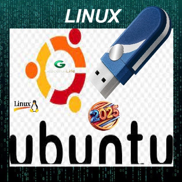 Linux UBUNTU 64-Bit Live Install Bootable OS Software 10-13-2025 edition