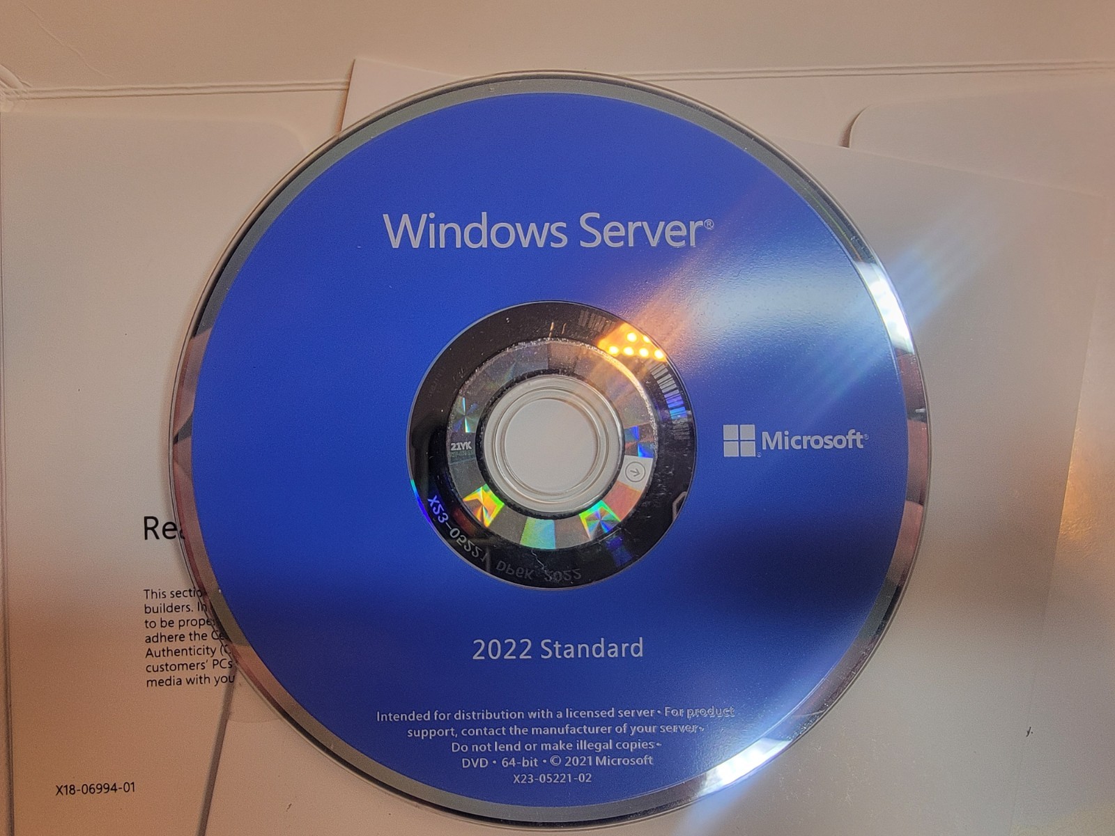 X18-45392 Microsoft Windows SVR STD 2012 x64 English Software DVD 2CPU/2VM