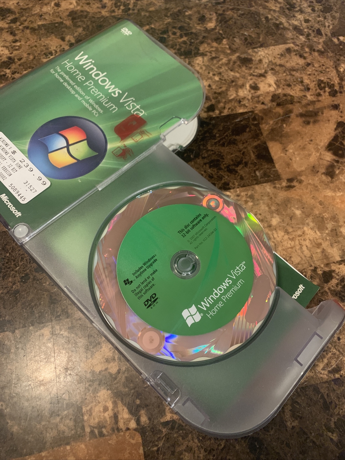 MICROSOFT Windows Vista Home Premium Full MS WIN 32 Bit DVD INSTALL
