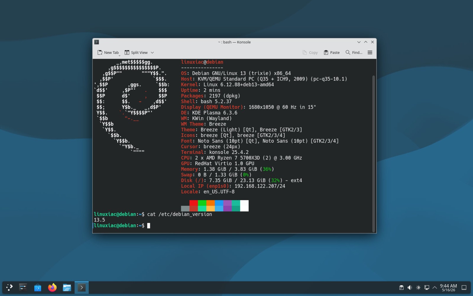 Debian Linux 13.5.0 64 Bit Bootable USB Flash Drive And Install Guide