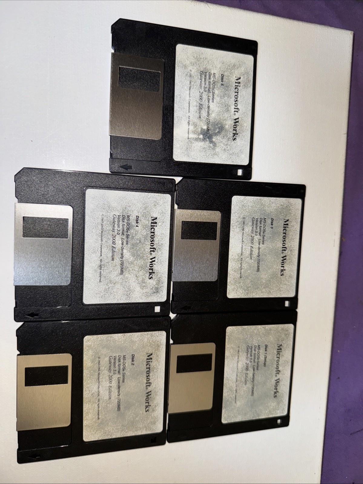 Microsoft Works Version 3.0• 3.5″ Floppy Vintage 2000/ 5 Disks