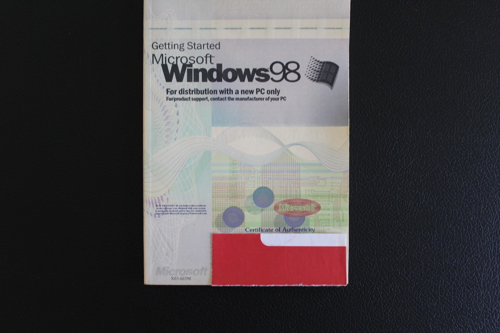 Vintage Microsoft Windows 98 Getting Started Booklet with Used Product Key