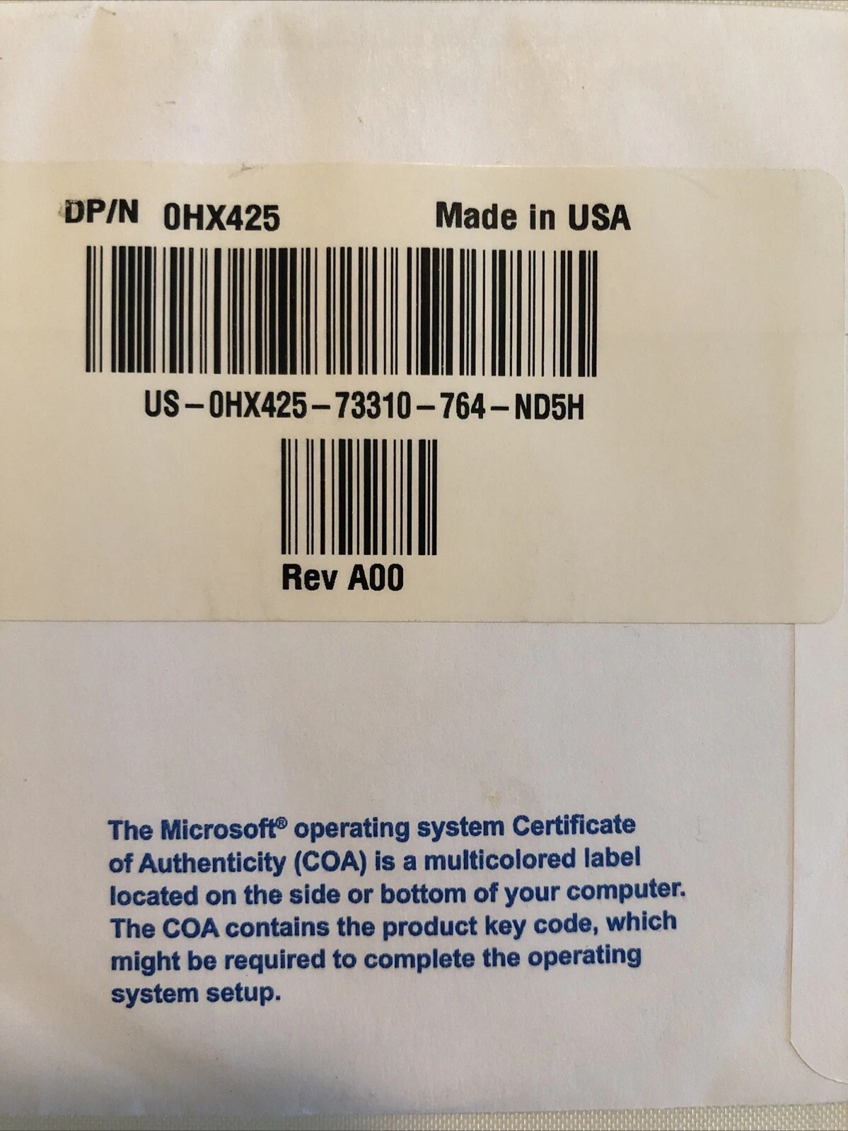 Microsoft Windows Vista Business SP1 (32-Bit) Install DVD – Dell OEM