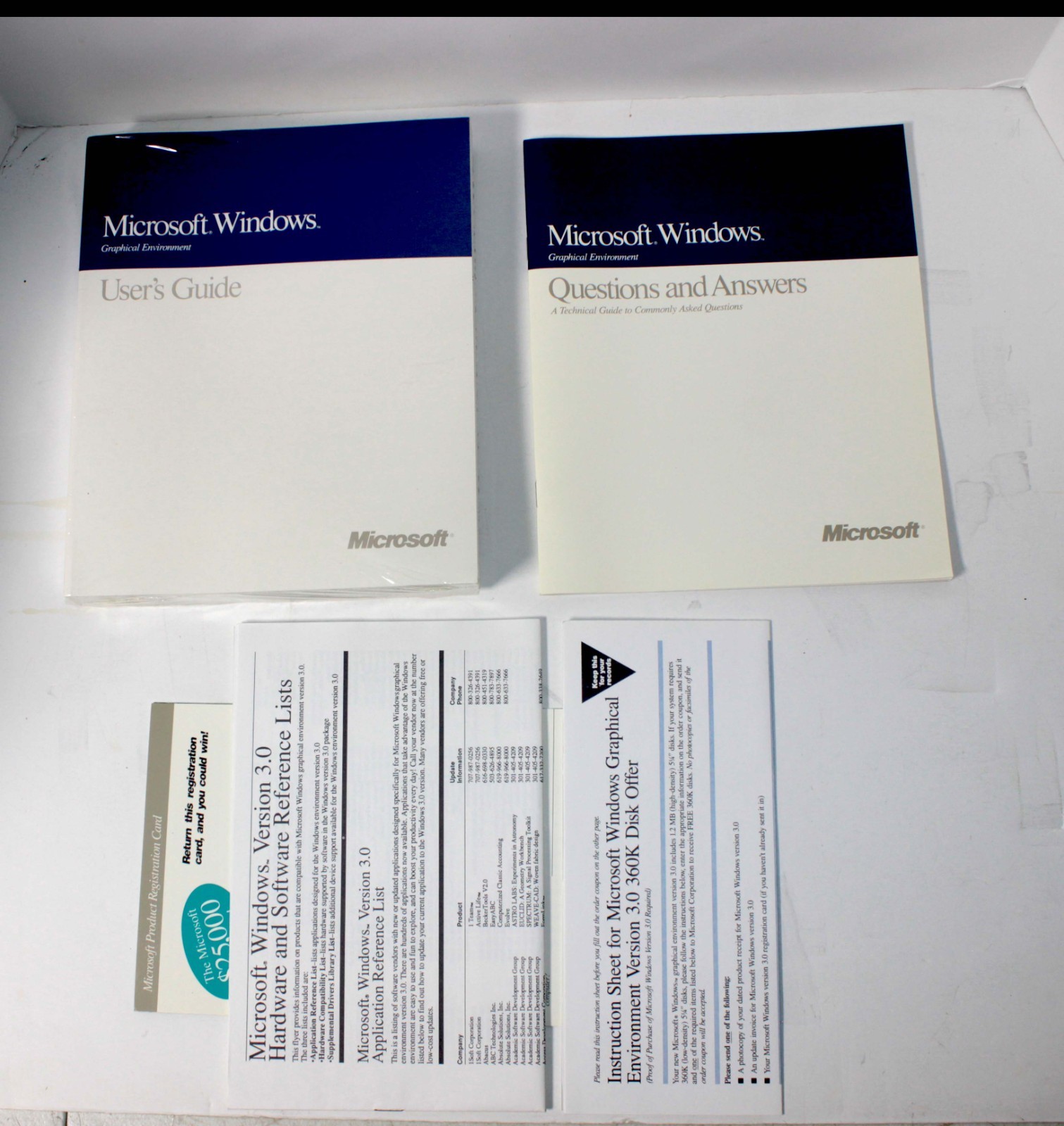 Microsoft Windows 3.0 with 5.25″ Version Floppy Disk