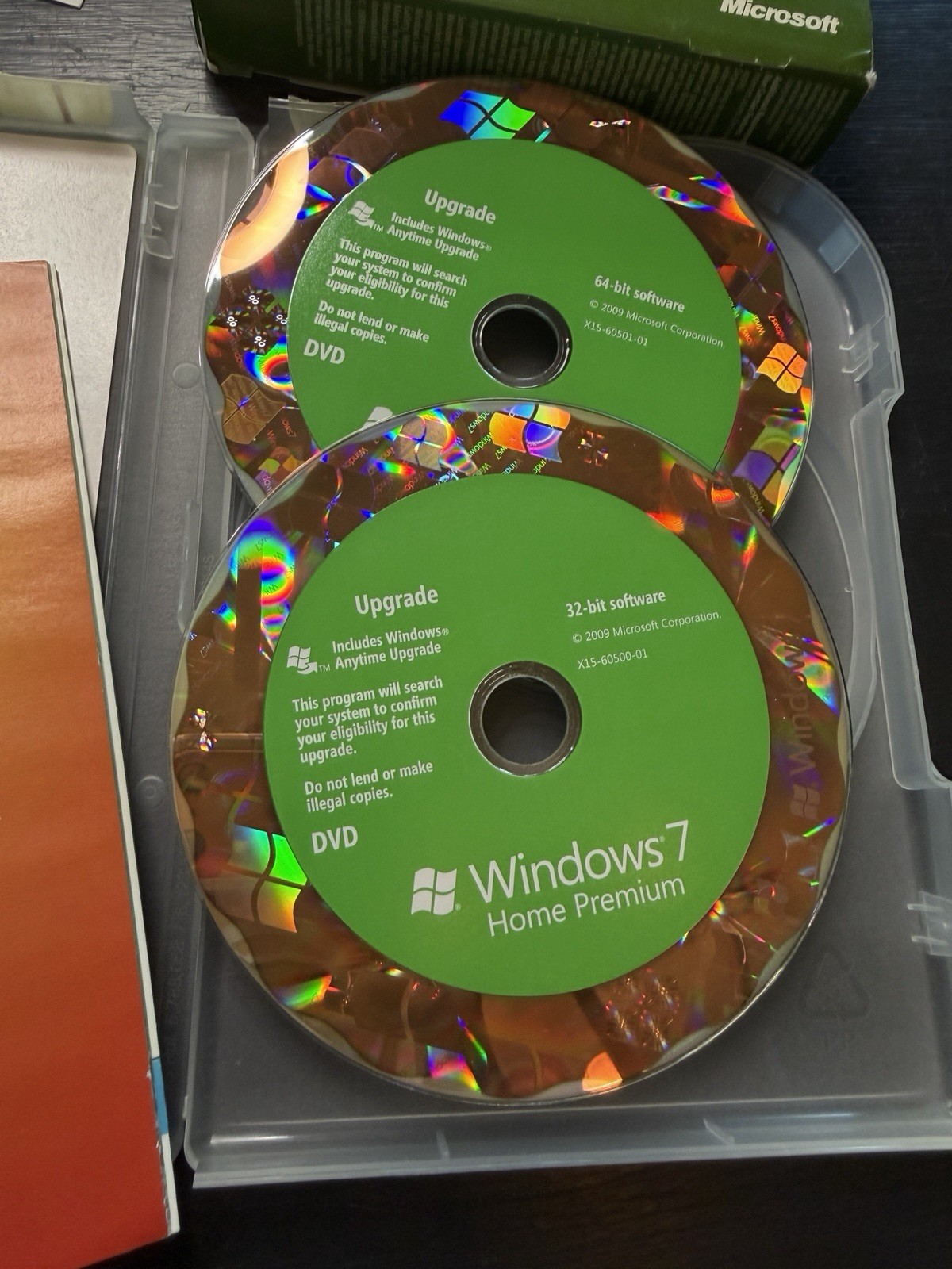 Microsoft Windows 7 Home Premium Upgrade (32 & 64 Bit Discs Included) With Key