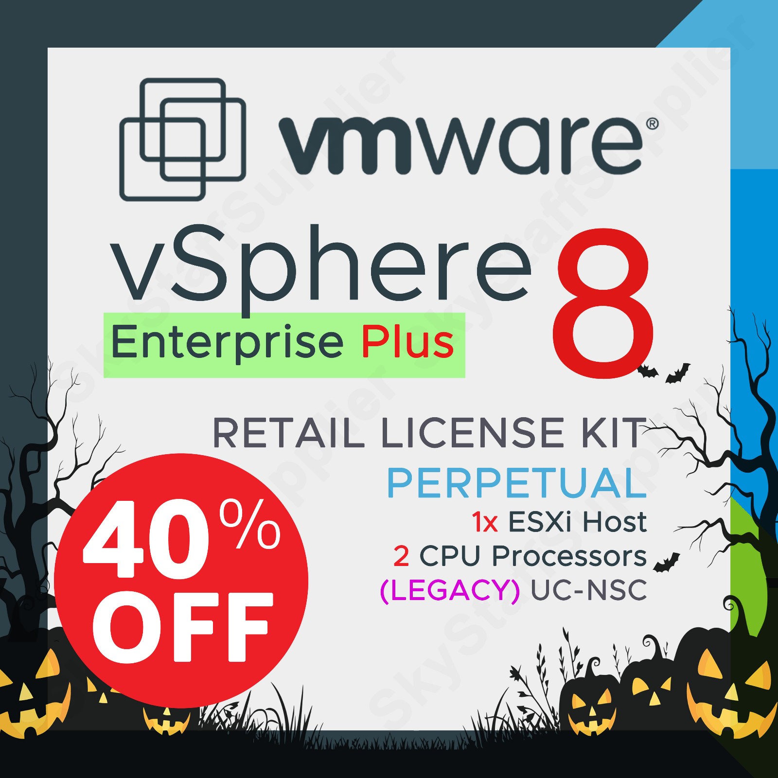 VMware vSphere Enterprise Plus v.8 Perpetual License 2 CPU – UC NSC RETAIL PACK